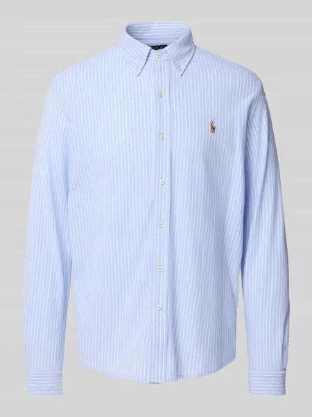 Dzianinowa koszula Ralph Lauren niebieska