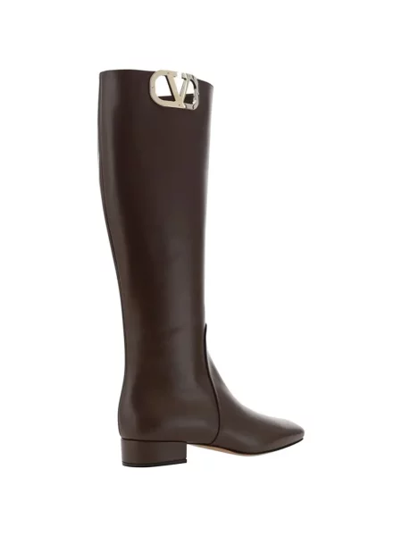 Botine Valentino Garavani din piele maro