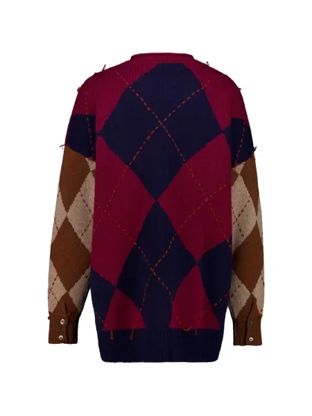 Pulover Baziszt din cașmir cu model argyle violet