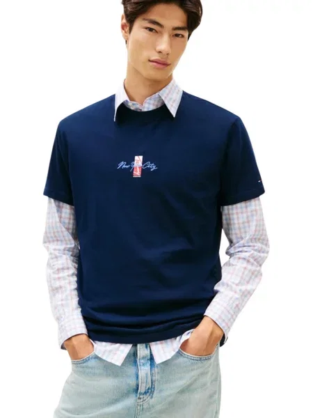Tommy Jeans majica muška plava