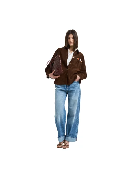 Koszula Bazar Deluxe zamszowa brązowa