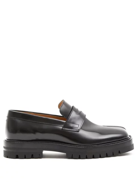 Pantofi loafer Maison Margiela din piele negru