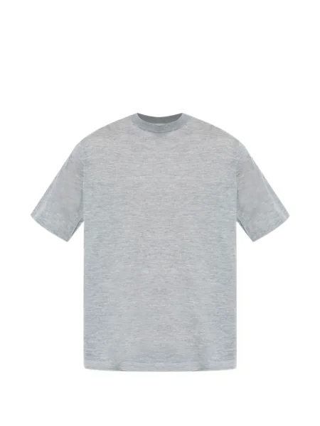 Tricou Lisa Yang cu decolteu rotund gri