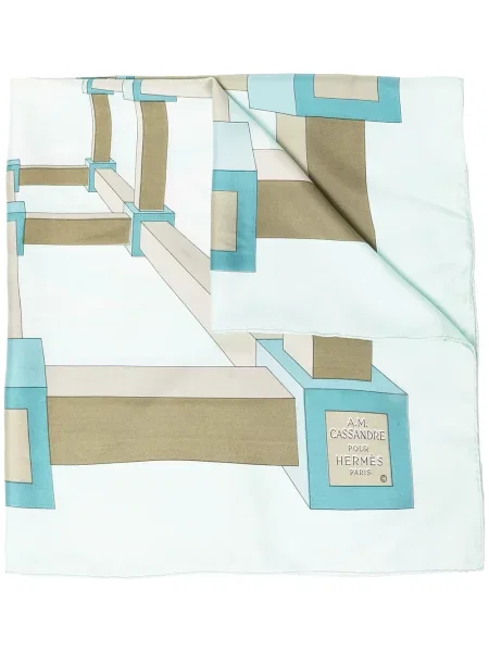 Hedvábný šál Hermès Pre-owned zelený