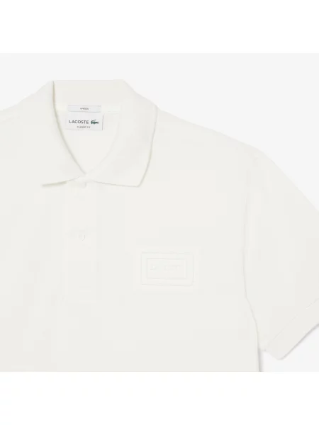 Lacoste Koszulka Polo Classic Fit Z Tłoczonym Logo biały