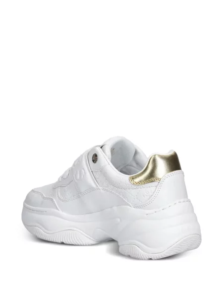 Sneakerși Guess cu bretele alb
