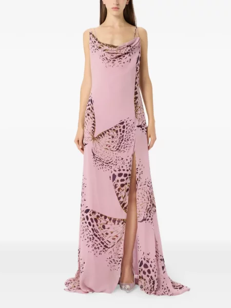 Rochie maxi Blumarine cu imagine roz