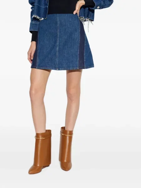 Fusta mini Givenchy în linie A albastru