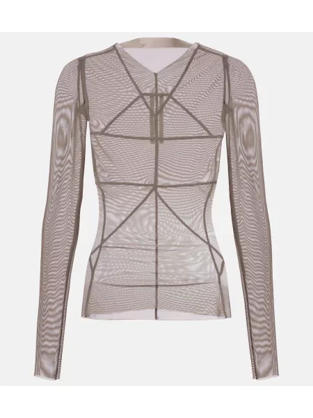 Top Rick Owens din tul bej