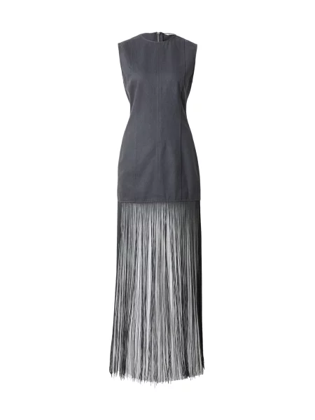 WEEKDAY Rochie Freya Fringe' gri