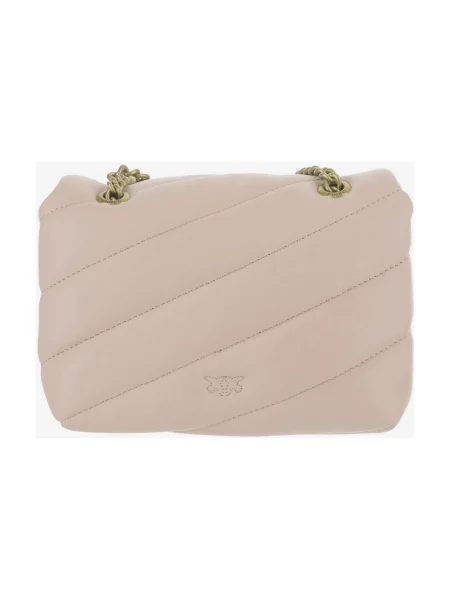 Pinko torebka crossbody skórzana różowa