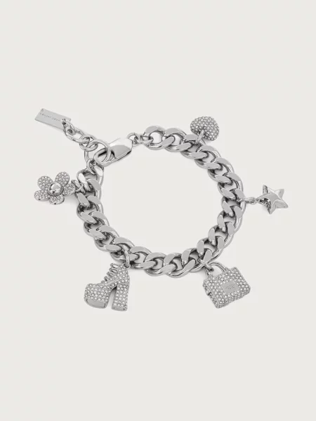 MARC JACOBS zapestnica posrebrena PAVE MINI ICON