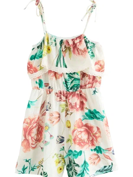 Next Salopeta galben / verde / roz alb