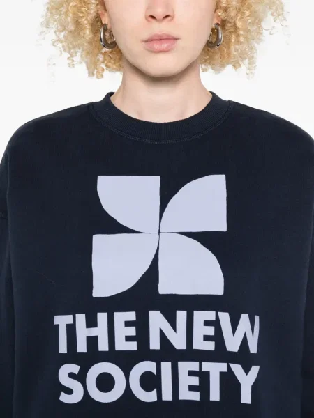Hanorac The New Society cu imagine albastru