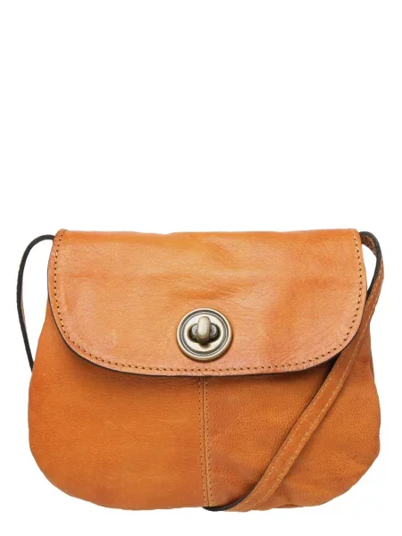 PIECES Geantă de umăr coniac maro