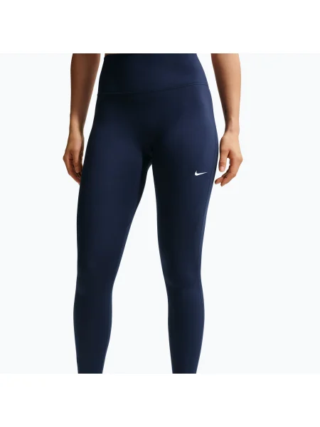 Legginsy Nike One Seamless Front High-Waisted midnight navy/white białe