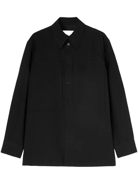 Cămașă Jil Sander de lână negru