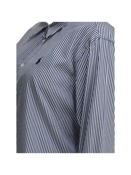 Koszula Polo Ralph Lauren w paski z paskiem niebieska