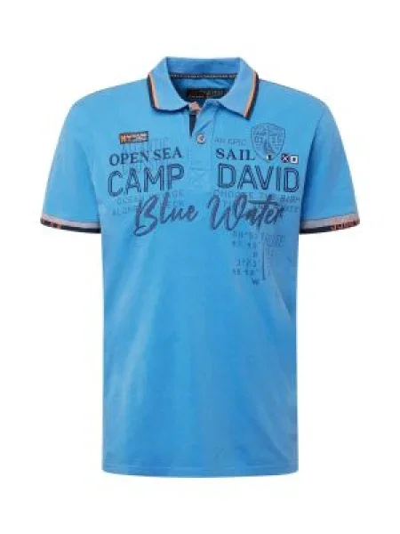 CAMP DAVID Majica nebeško modra / oranžna / črna