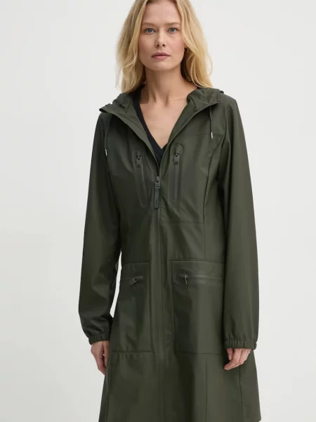 Непромокаемо яке Rains Cargo Curve Jacket W3 преходен модел зелено