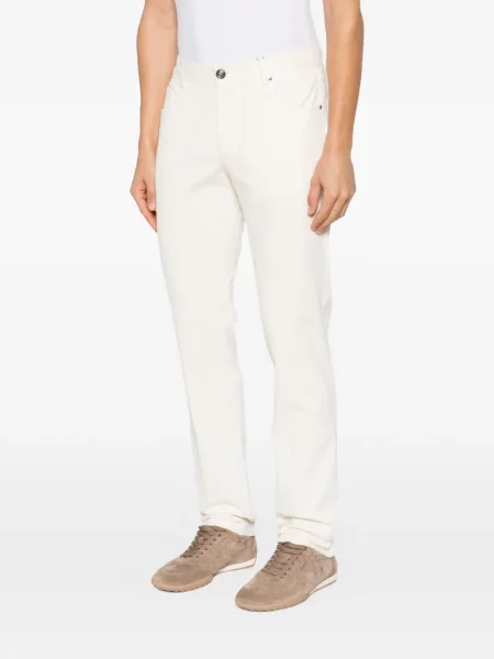Pantaloni Corneliani conici alb