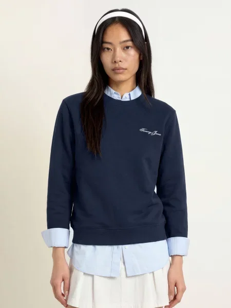 Tommy Jeans Mikiny tmavě modrá