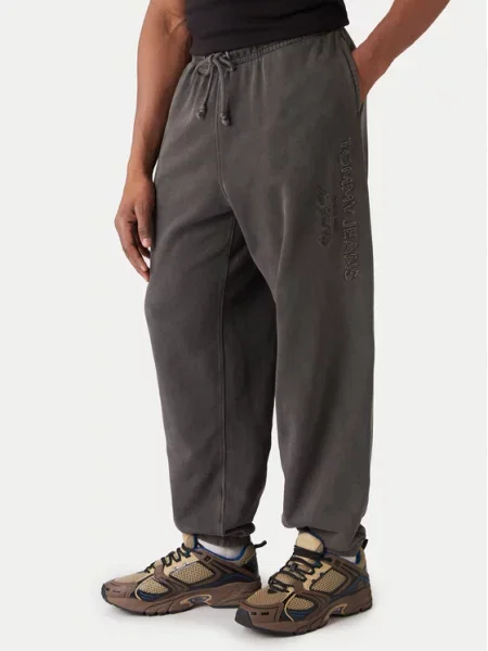 Teplákové kalhoty Tommy Jeans šedé