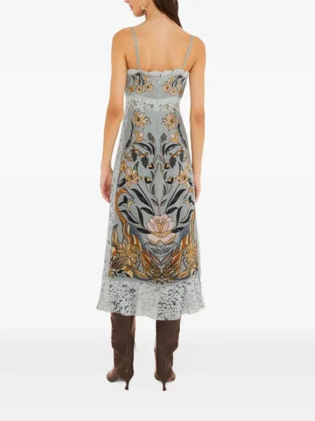 Rochie midi Farm Rio din dantelă albastru