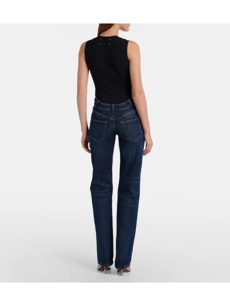 Blugi cu croială tip bootcut Jean Paul Gaultier albastru
