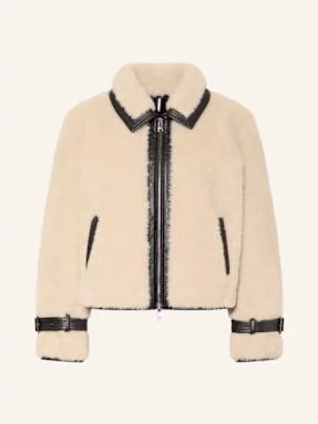 Marc Cain Kurtka Ze Sztucznego Futra weiss beżowa