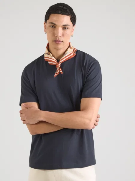 Marc O'Polo Tričko tmavomodrá biela