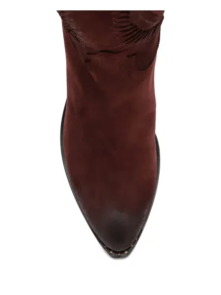 Botine Sartore din piele de căprioară cowboy maro