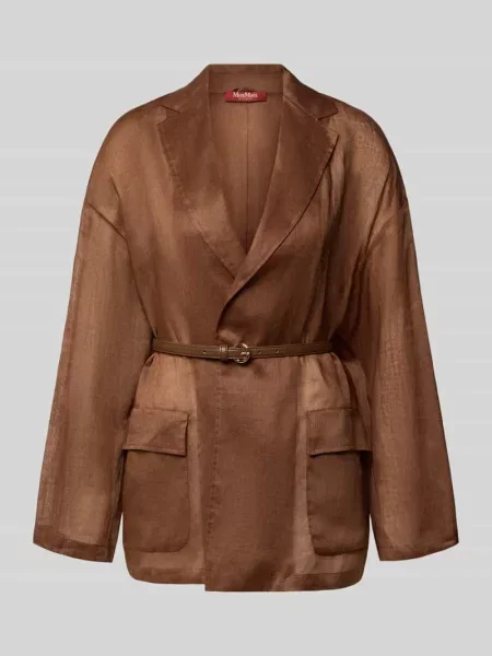 Długi żakiet o kroju relaxed fit z kołnierzem z połami model FATTO' Max Mara Studio