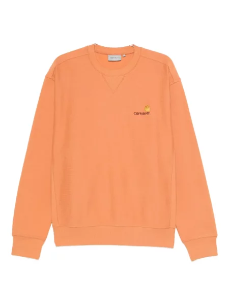 Hanorac crewneck Carhartt Wip cu broderie portocaliu