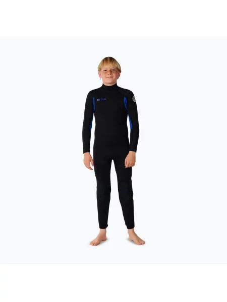 Costum de înot pentru copii Rip Curl Trad mm Back Zip black/blue negru