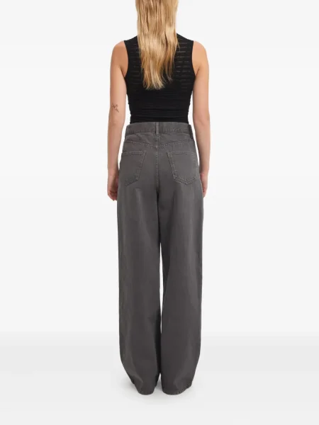 Szerokie jeansy áeron szare