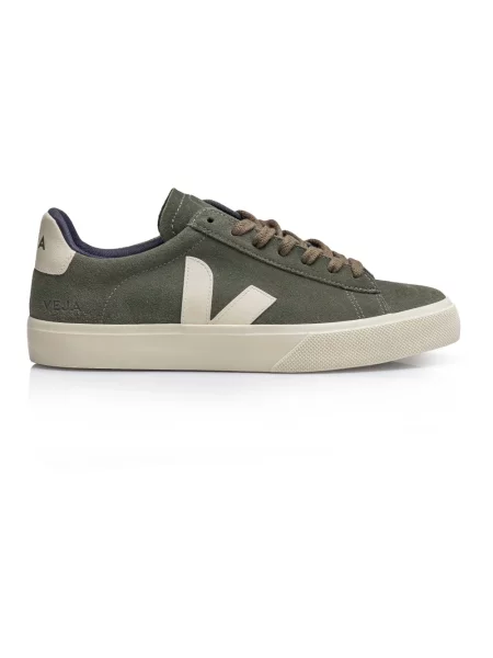 Sneakersy Veja sznurowane skórzane zielone