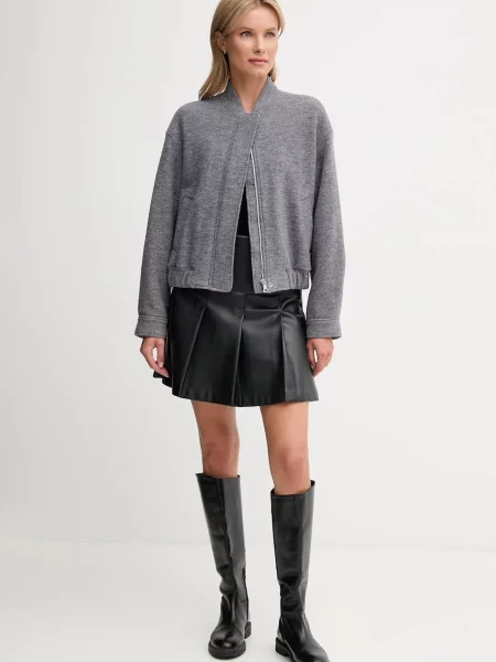 Tommy Hilfiger jachetă din amestec de lână gri