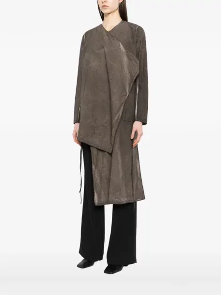 Udrapować koszula Uma Wang asymetryczna drapowana brązowa