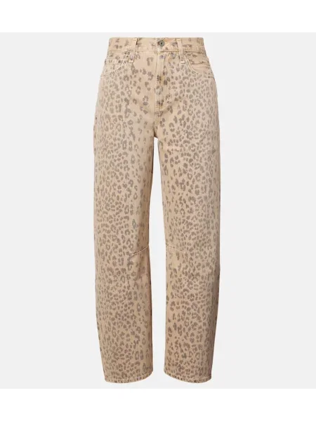 Blugi Citizens Of Humanity cu imagine cu model leopard bej