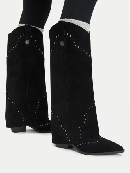 Guess Jeans Kozaki czarny