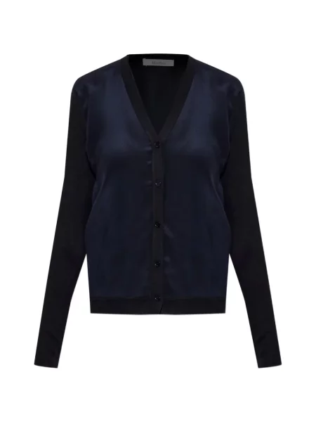 Cardigan Max Mara de mătase albastru