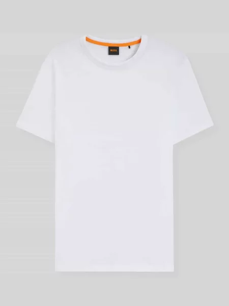 T-shirt o kroju regular fit z teksturowanej bawełny Model TEGOOD' Boss Orange biała