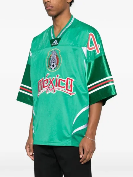 Scurt tricou Adidas din dantelă cu autograf roșu