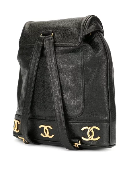 Náhrdelník Chanel Pre-owned s autogramem černý