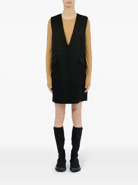 Kostiumas mini mini suknelė Mm6 Maison Margiela v formos iškirpte juoda