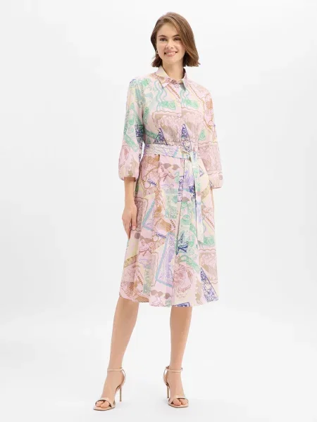 Marc Cain Sukienka z bluzką Kobiety lila|wielokolorowy wzorzysty 36
