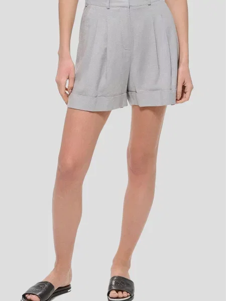 Лляні шорти Dkny сірі