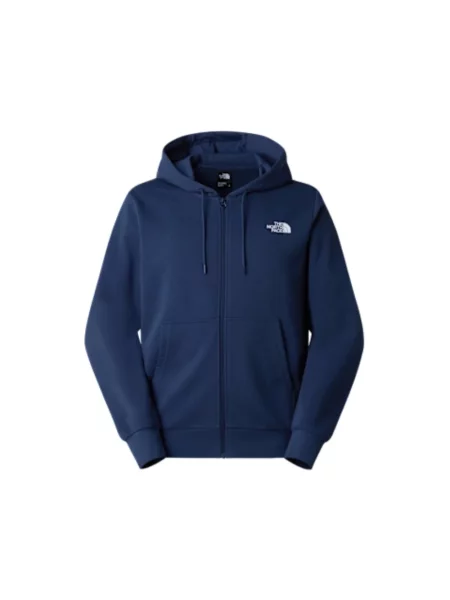 Sweter The North Face z kapturem niebieski