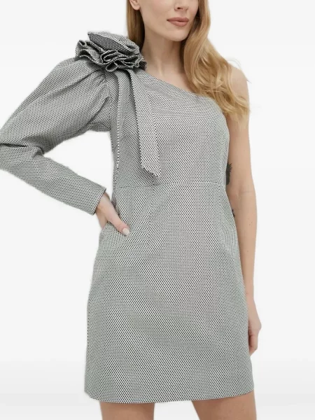 Rochie mini Custommade cu un umăr gol de costum negru